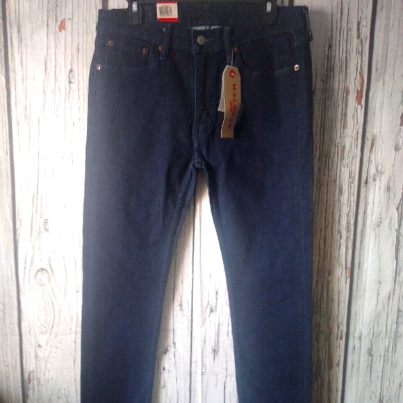NWT! Levis 519 Extreme Super Skinny Jeans Dark Wash Stretch Blue Size 33x34 - Picture 1 of 7